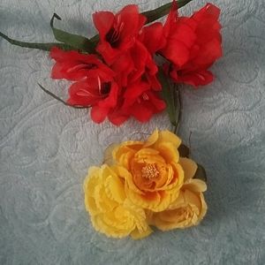 Vintage/ antique silk flowers for hat or lapels